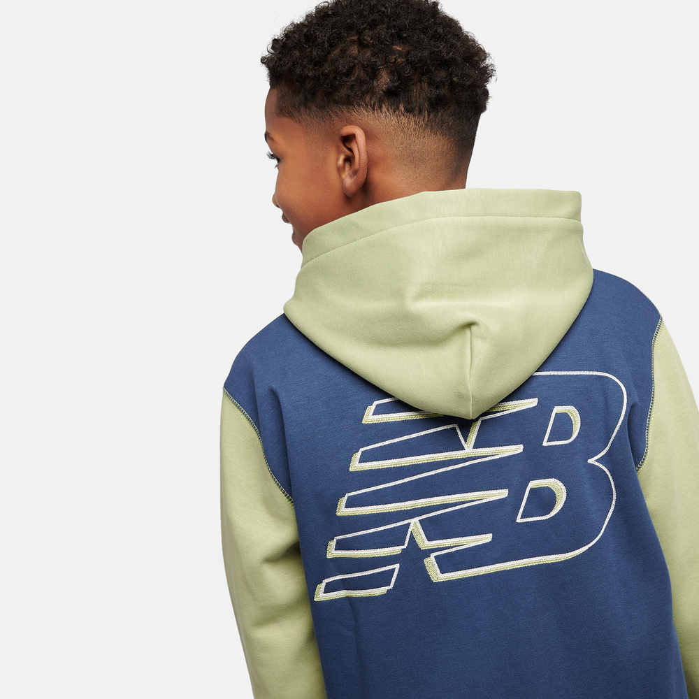 Gyerek pulóver New Balance LAKB0192EEN – zöld