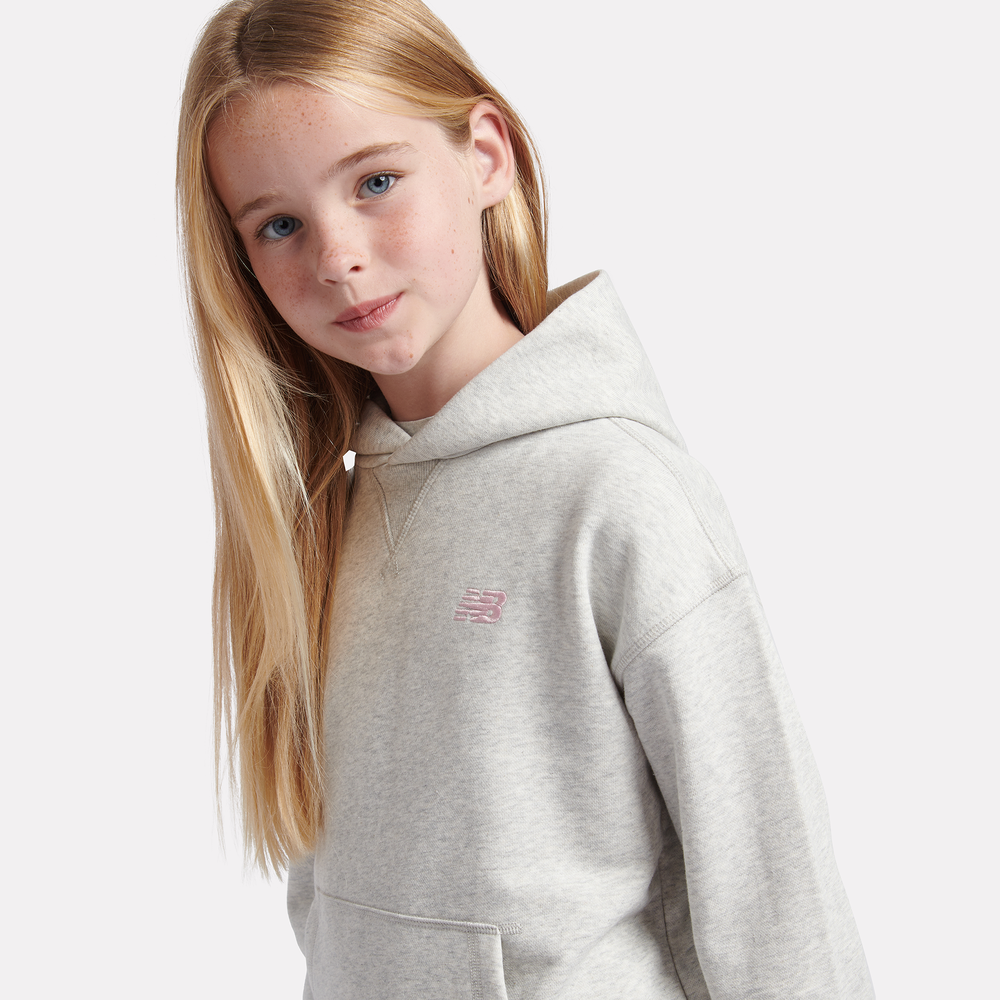 Gyerek pulóver New Balance LAKG0056AHH – szürke