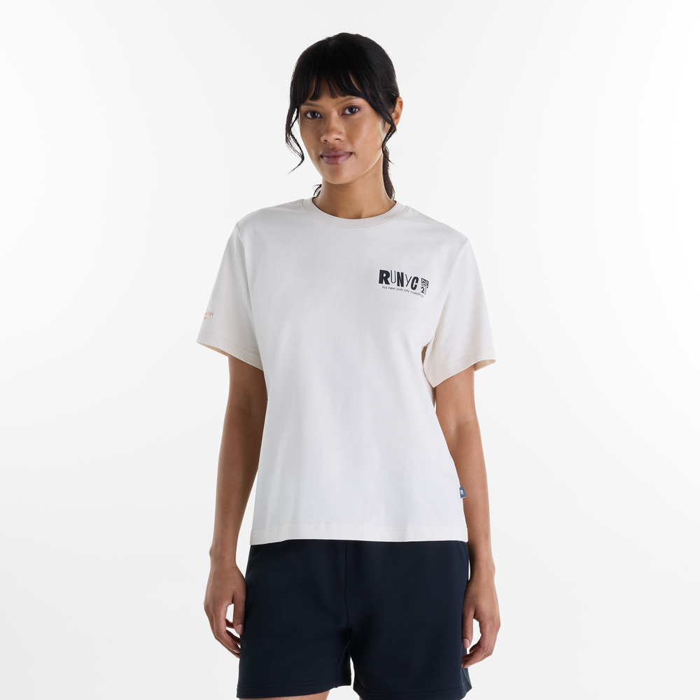 Női póló New Balance WT62F86OLIN – fehér