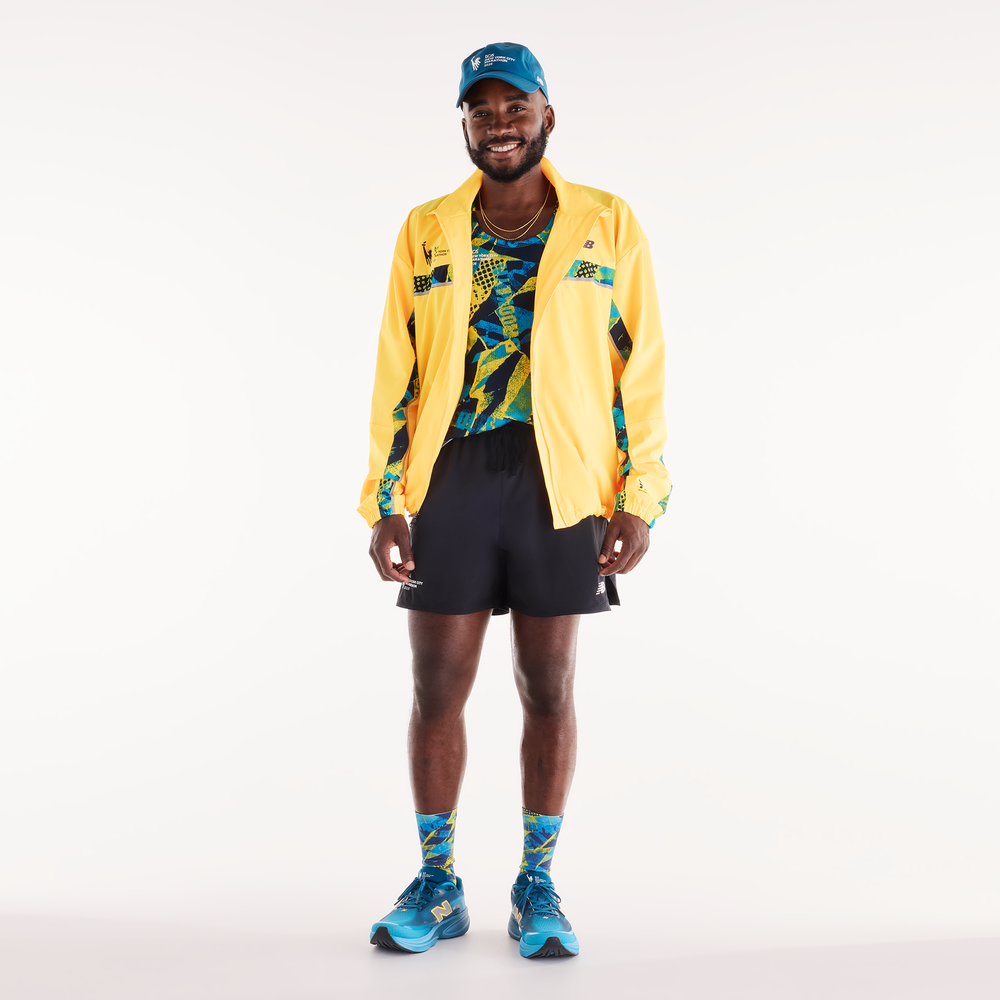 Férfi futópóló New Balance NYC Marathon RC Essential – többszínű