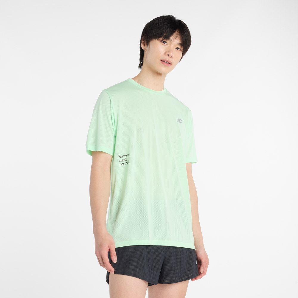 Férfi futópóló New Balance MT53216LBN – zöld