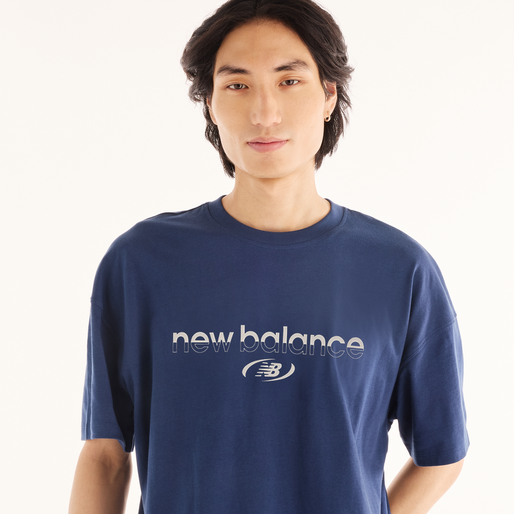 Férfi póló New Balance Trackside – sötétkék