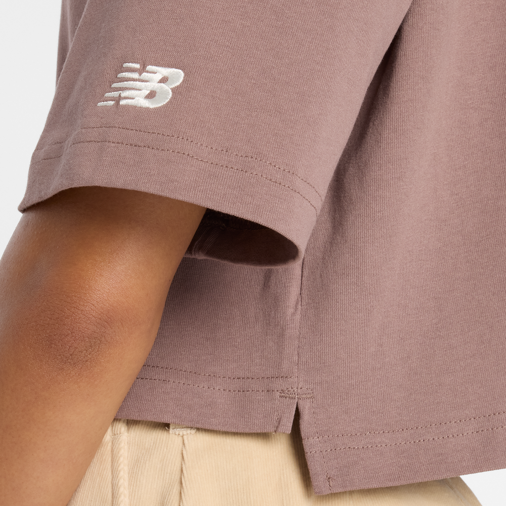 Női póló New Balance WT53904EAS – barna