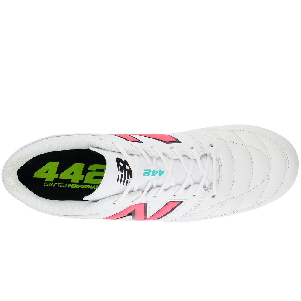 Férfi focicipő New Balance 442 V2 TEAM FG MS42FWH2 – fehér