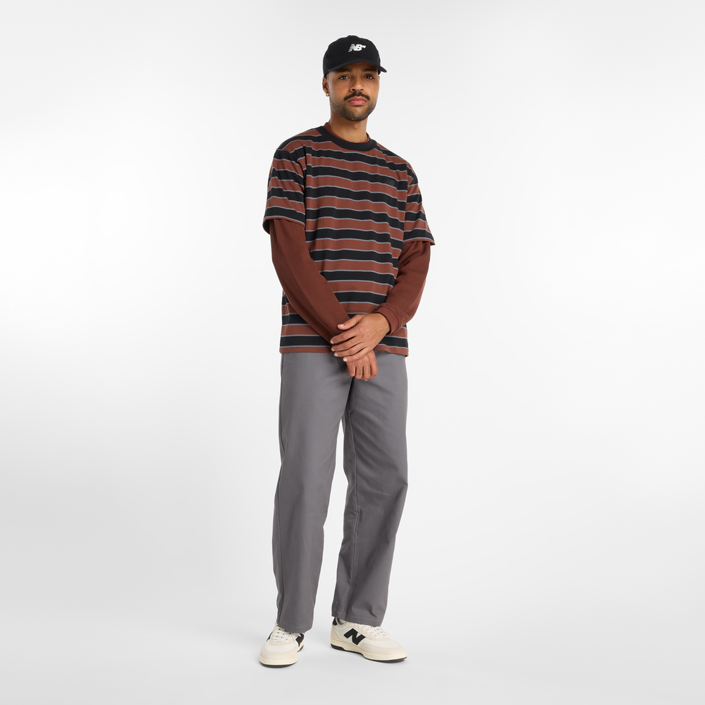 Férfi póló New Balance Numeric MT53700BK – barna