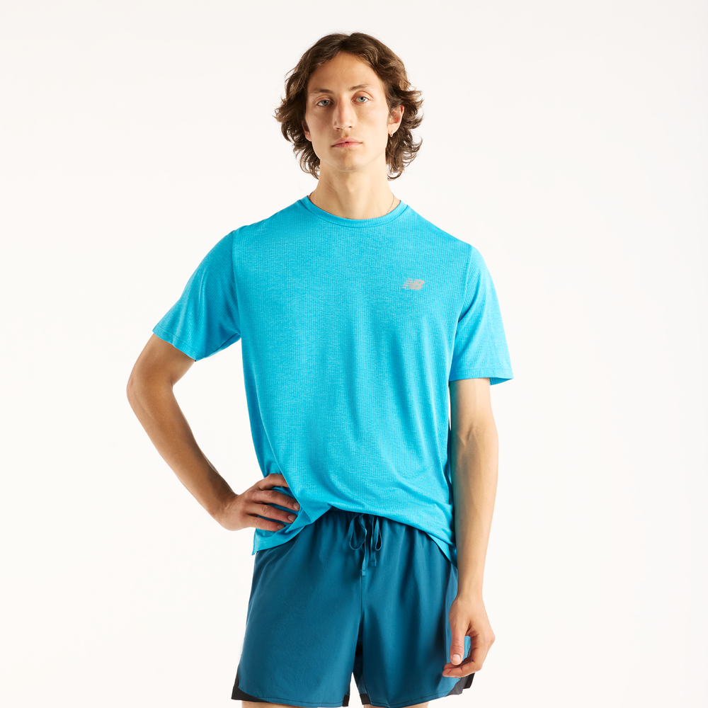 Férfi futópóló New Balance MT41253ATD – kék