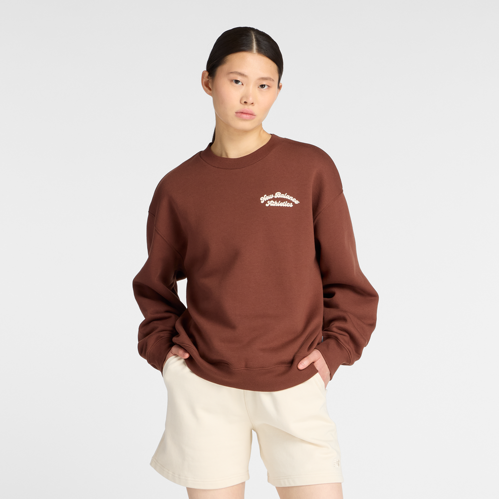 Női felső New Balance WT53516ROK – barna