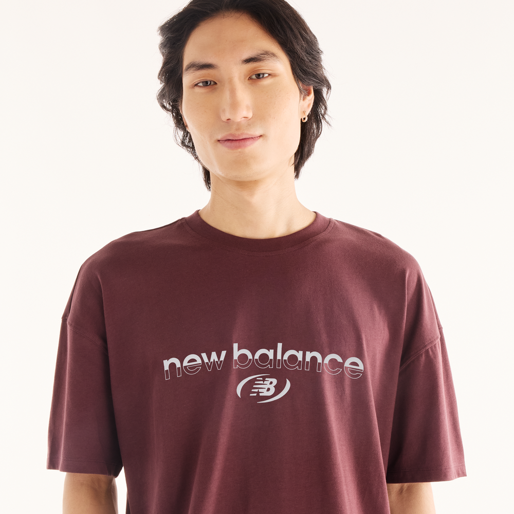 Férfi póló New Balance Trackside – bordó