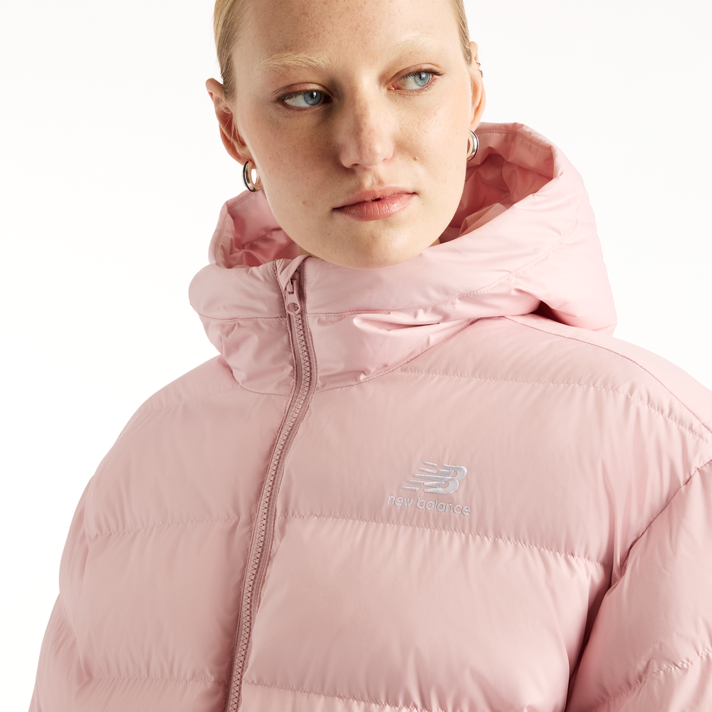 Női kabát New Balance Boston Puffer – rózsaszín