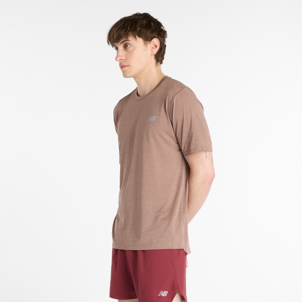 Férfi futópóló New Balance MT41253EAT – bézs