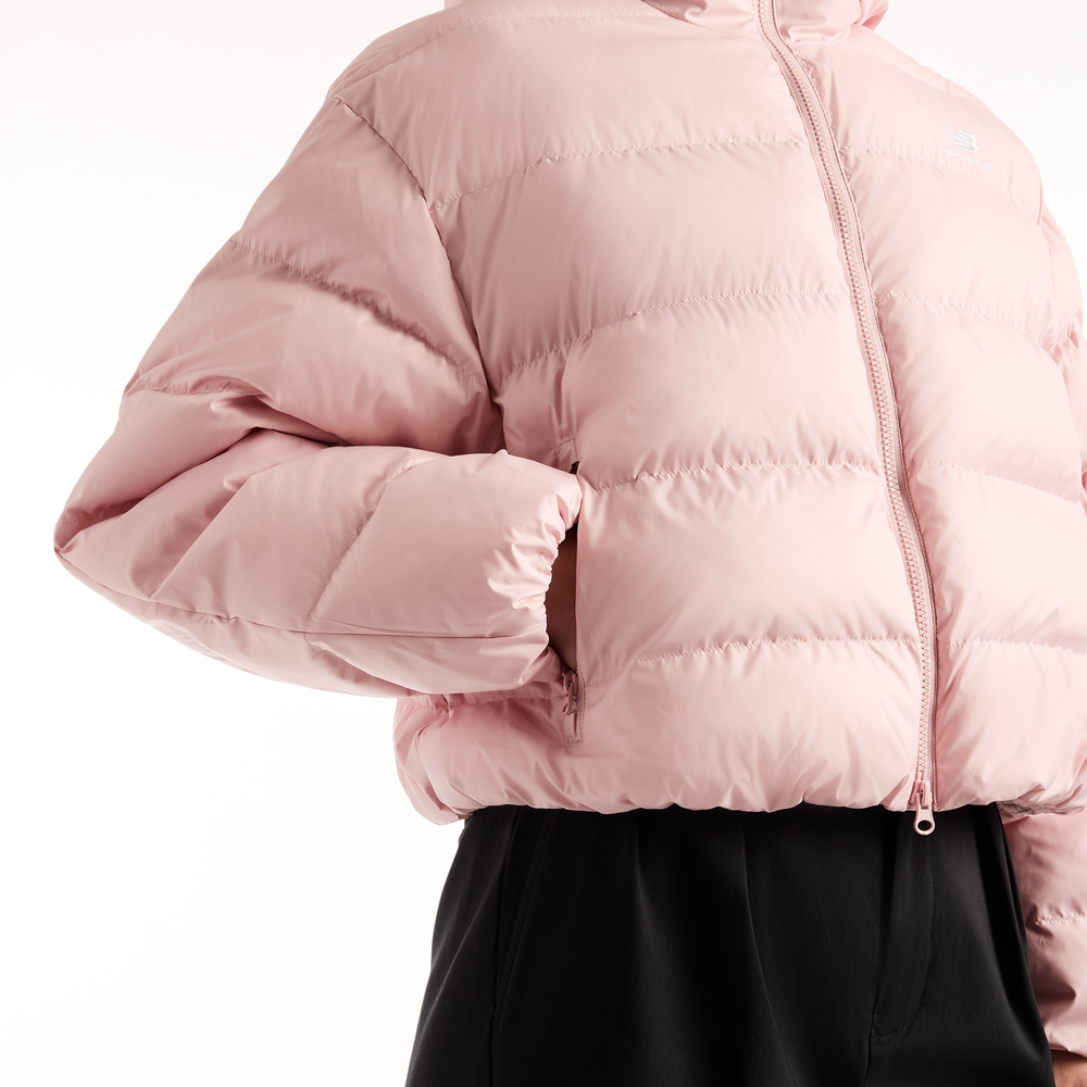 Női kabát New Balance Boston Puffer – rózsaszín