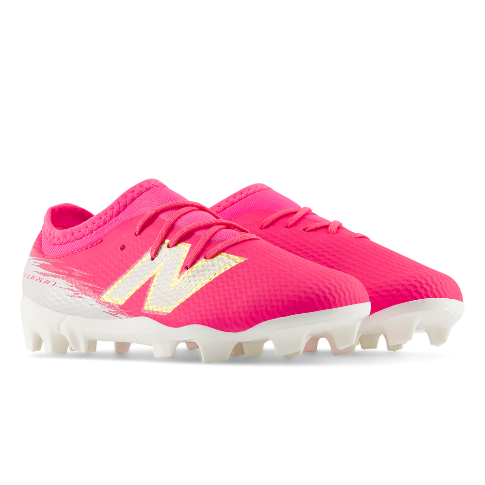 Gyermek focicipő New Balance FURON TEAM JNR FG V8 YF3F6WF – rózsaszín