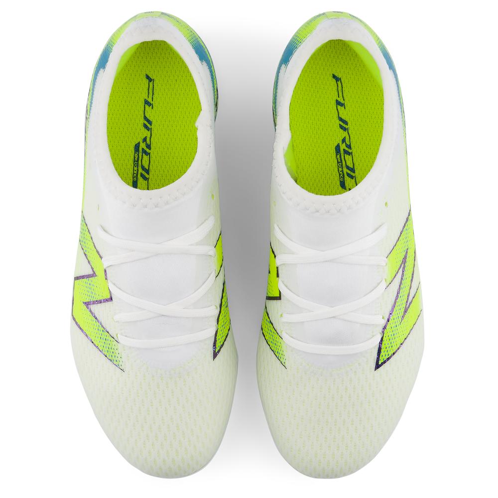 Gyermek focicipő New Balance FURON TEAM JNR FG V9 YF3F3V9 – fehér