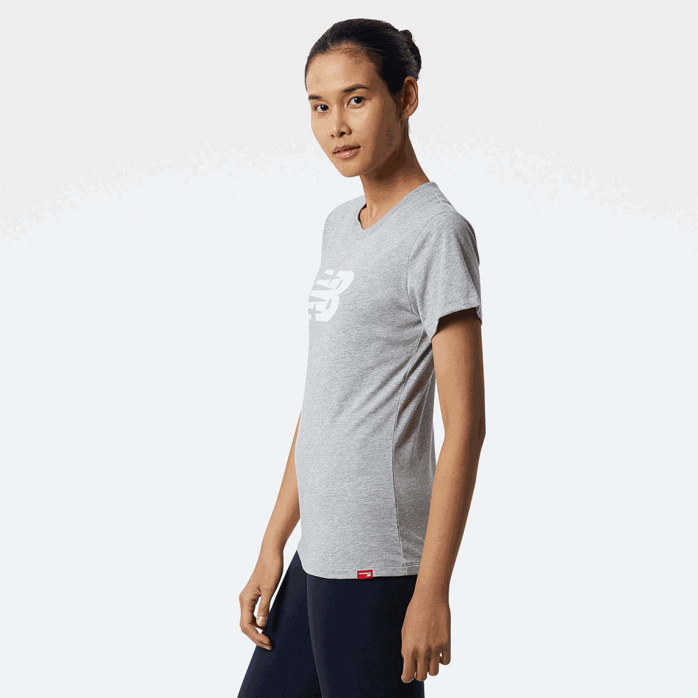 Póló New Balance WT21804AG – szürke