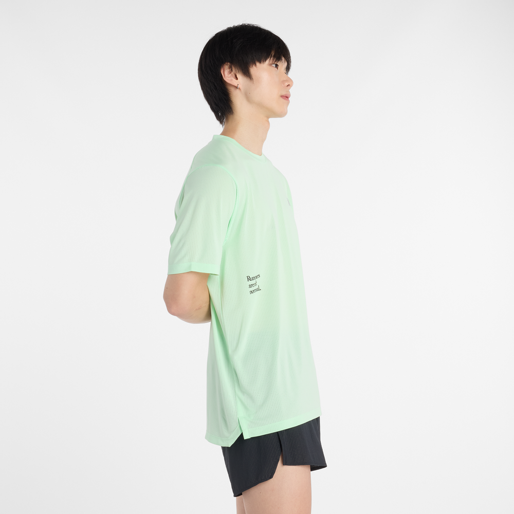 Férfi futópóló New Balance MT53216LBN – zöld