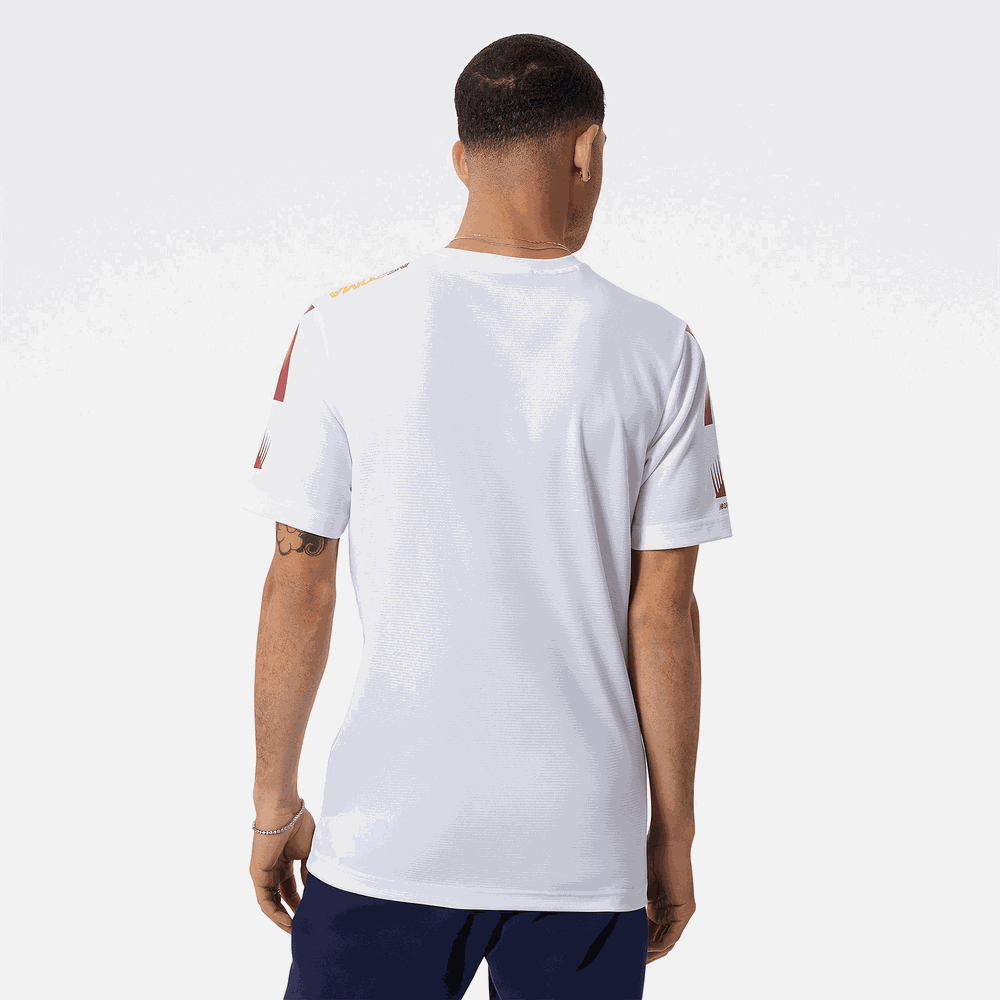 Póló New Balance AS Roma MT231232AWY – fehér