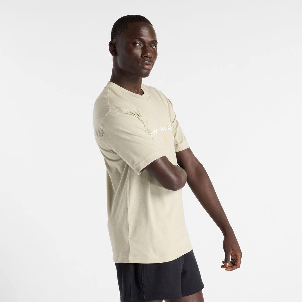 Férfi póló New Balance MT51506OVN – bézs