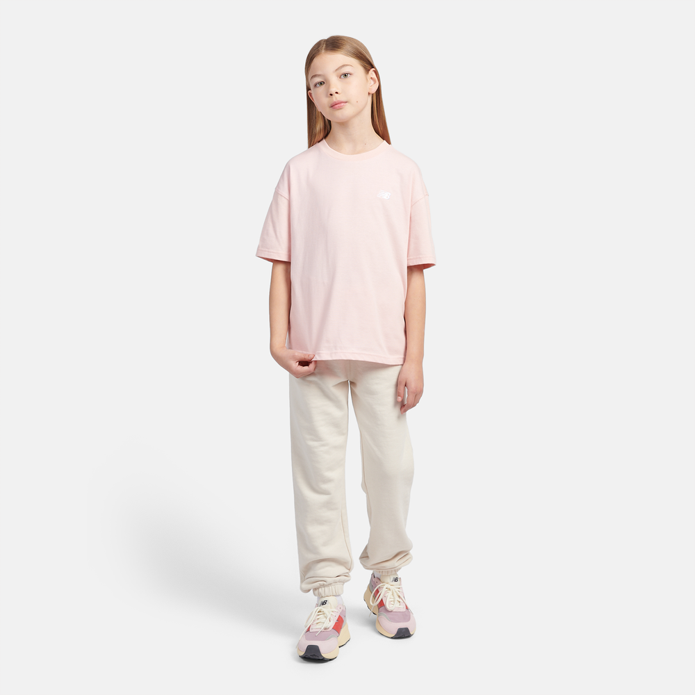 Gyerek póló New Balance LAKG0001PIE – rózsaszín