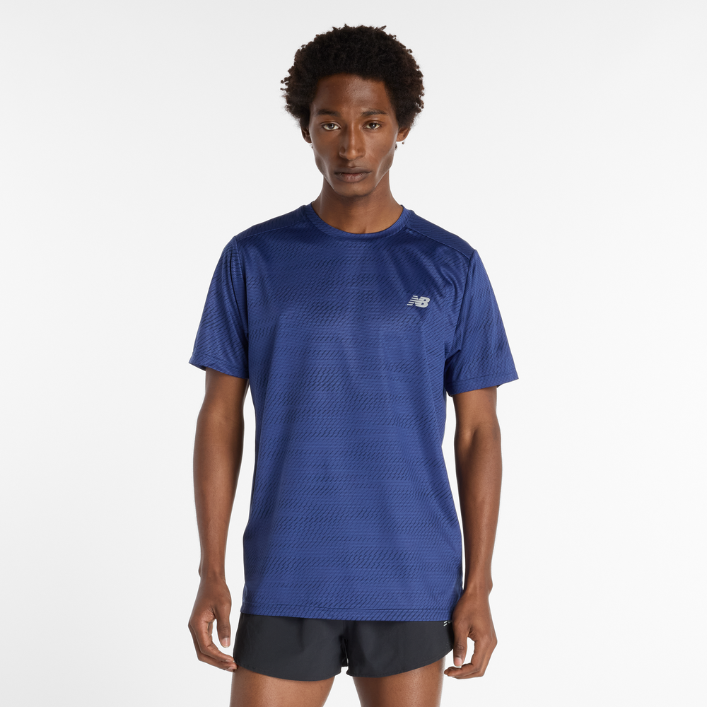 Férfi futópóló New Balance MT53217NNY – sötétkék