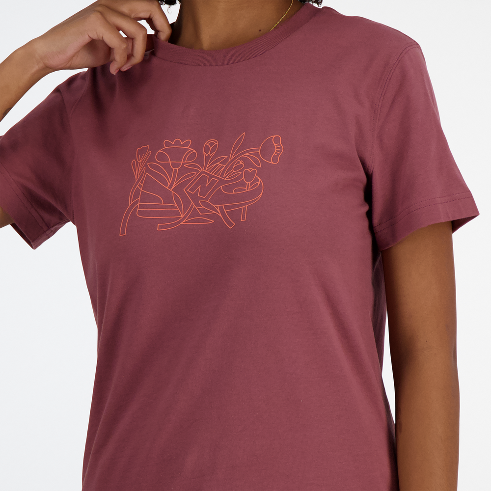 Női póló New Balance WT41912WAD – rózsaszín