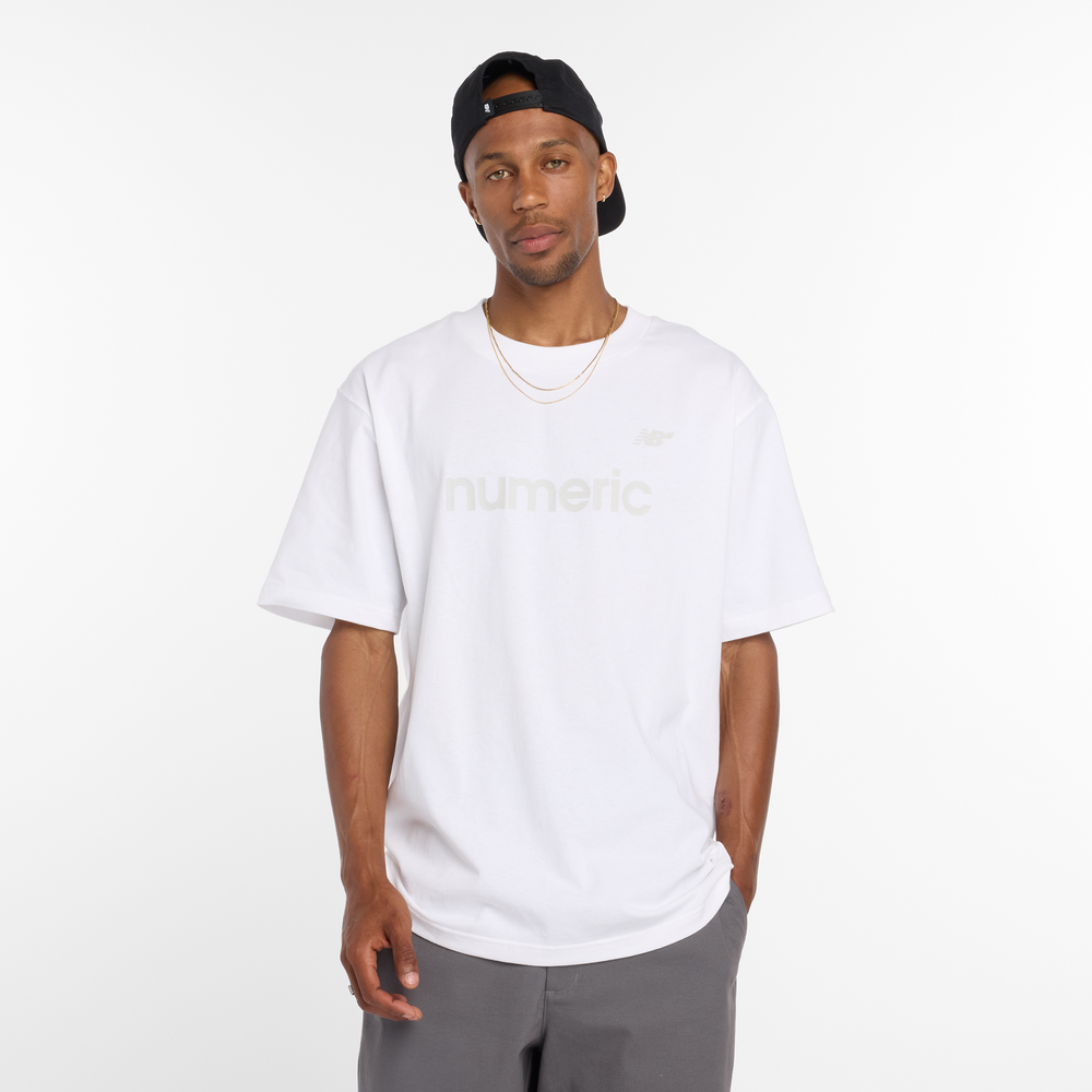 Férfi póló New Balance Numeric MT51955WT – fehér