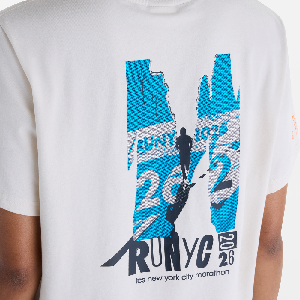 Női póló New Balance NYC Marathon – fehér