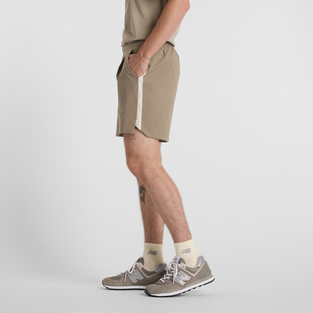 Férfi futónadrág New Balance MS41401ADS – bézs