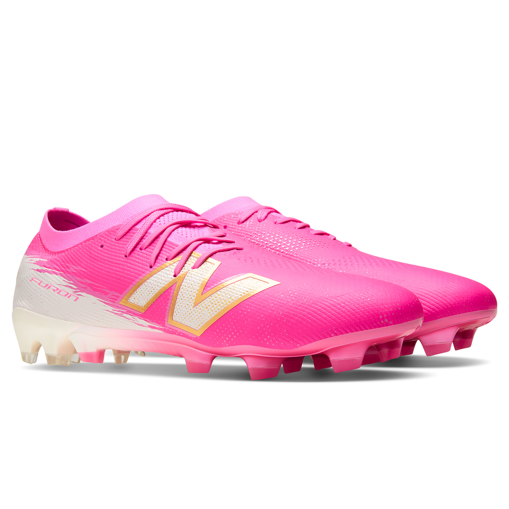 Férfi focicipő New Balance FURON ELITE FG V8 UF1F6O4 – rózsaszín