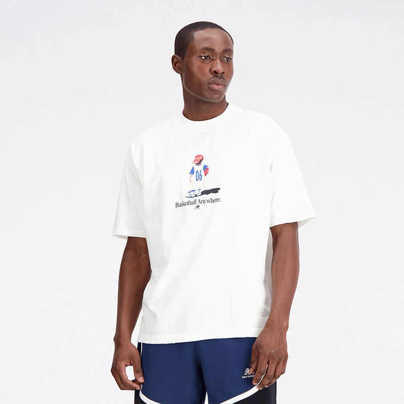 

Férfi póló New Balance MT33588SST – fehér