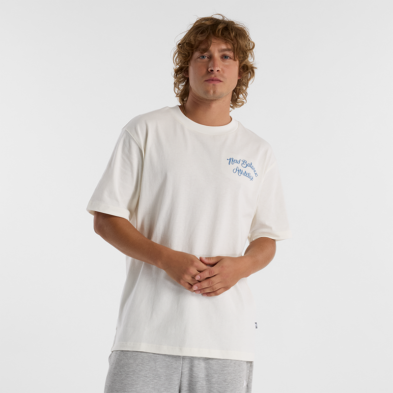 

Férfi póló New Balance MT43556SST – fehér