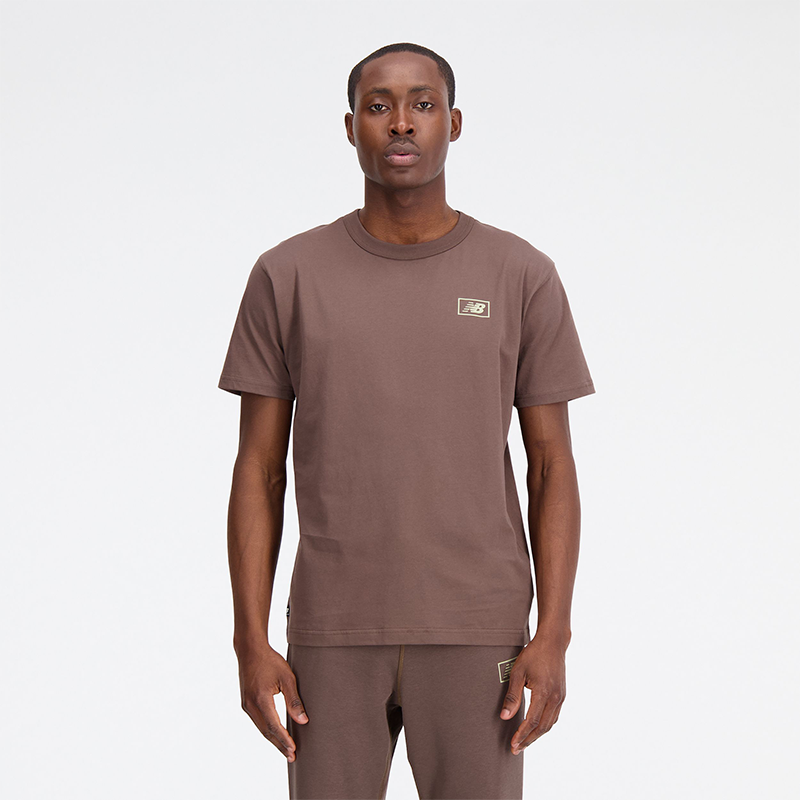 

Férfi póló New Balance MT33511DUO – barna