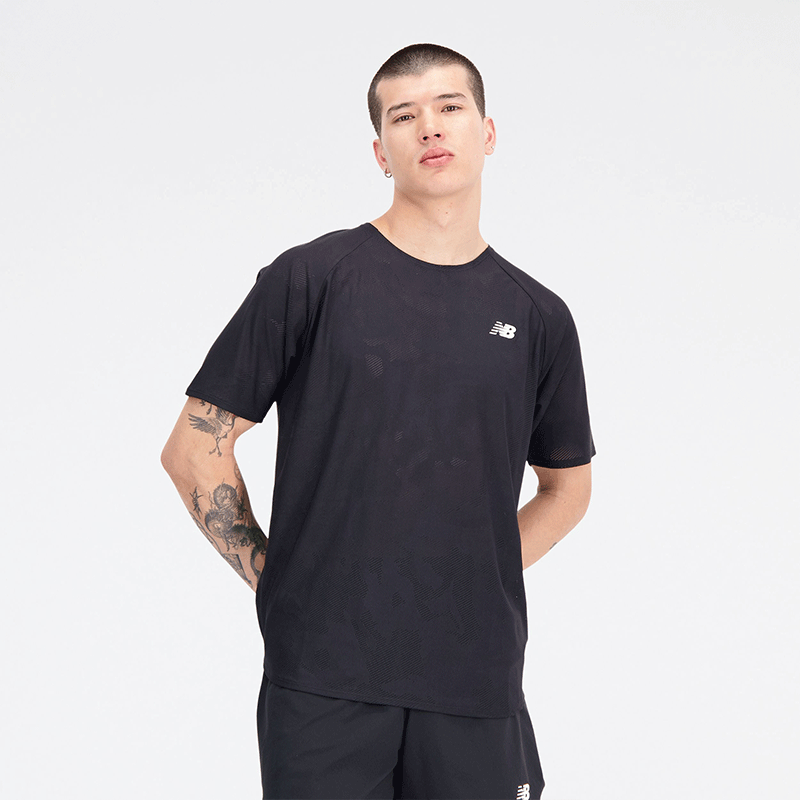 

Férfi futópóló New Balance MT33281BK – fekete